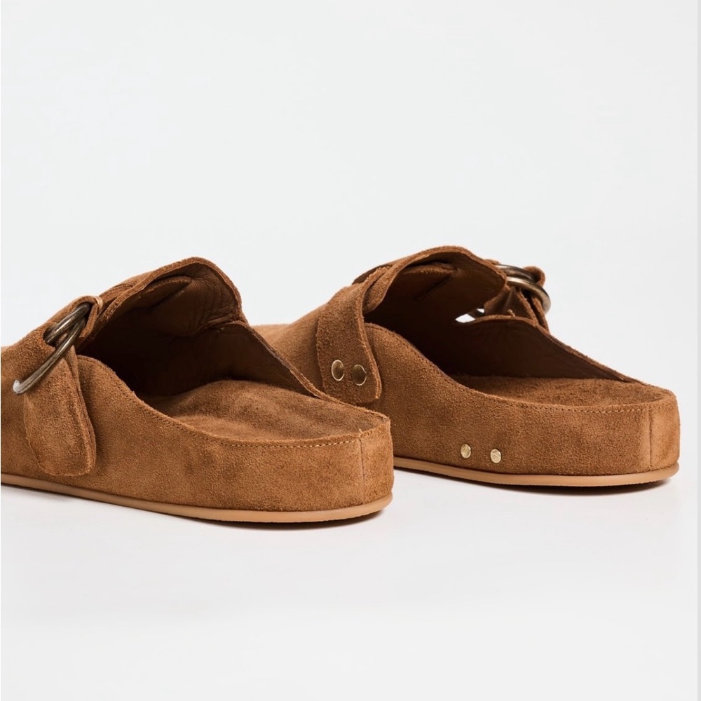 NWB - BEEK Suede Mule Slide in Chestnut - Size 6 - Picture 4 of 6